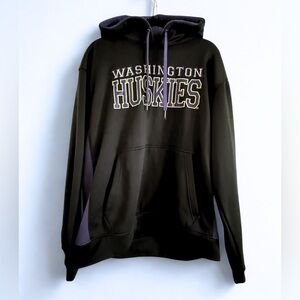 Washington Huskies Hoodie Size XL Black Purple Pullover Sweatshirt